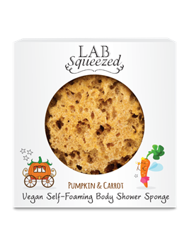 LS - Pumpkin & Carrot Vegan Self-Foaming Body Shower Sponge